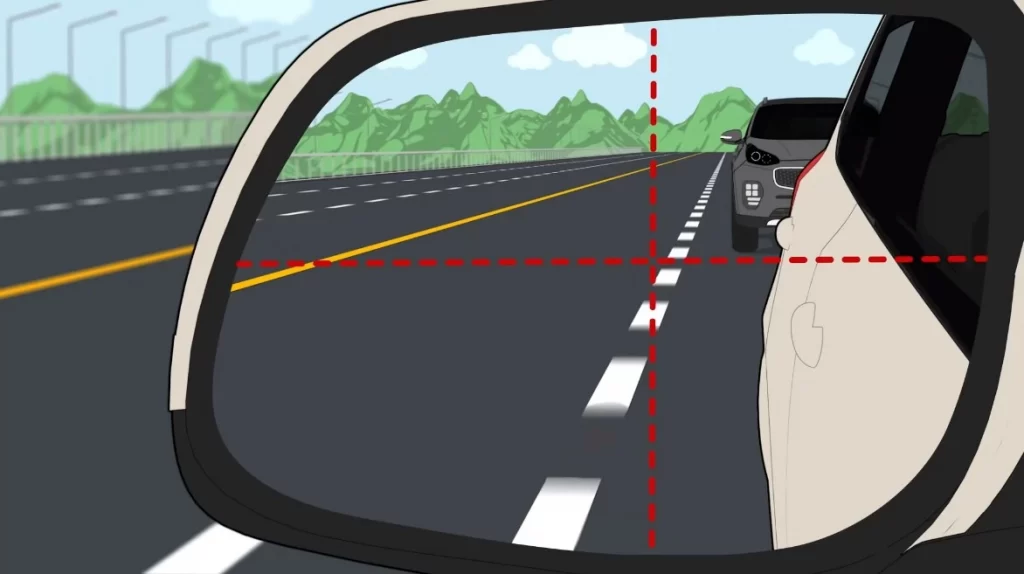 Car mirrors position